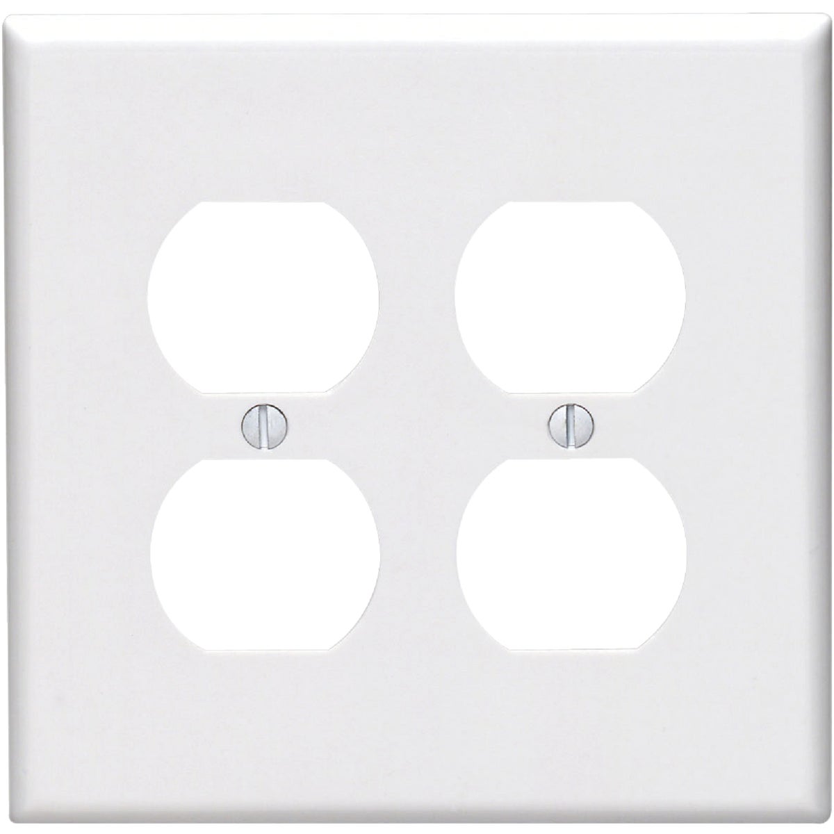 Leviton Mid-Way 2-Gang Thermoplastic Nylon Outlet Wall Plate, White