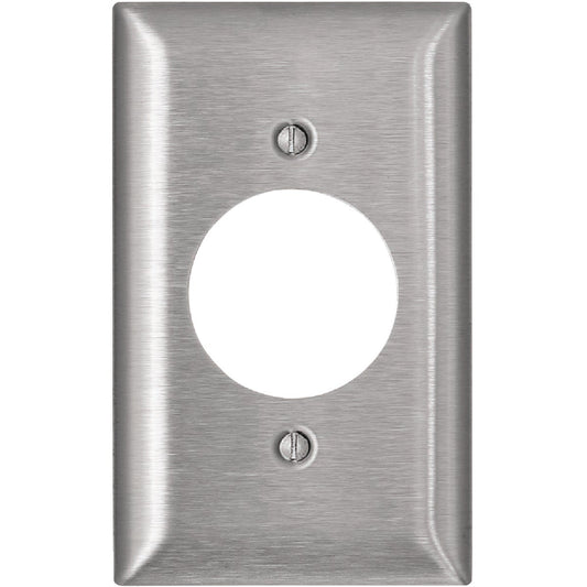 Leviton C-Series 1.6 In. Dia. Opening 1-Gang Stainless Steel Outlet Wall Plate