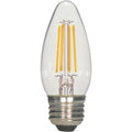 Satco 60W Equivalent Warm White B11 Medium Traditional LED Decorative Light Bulb (2-Pack)