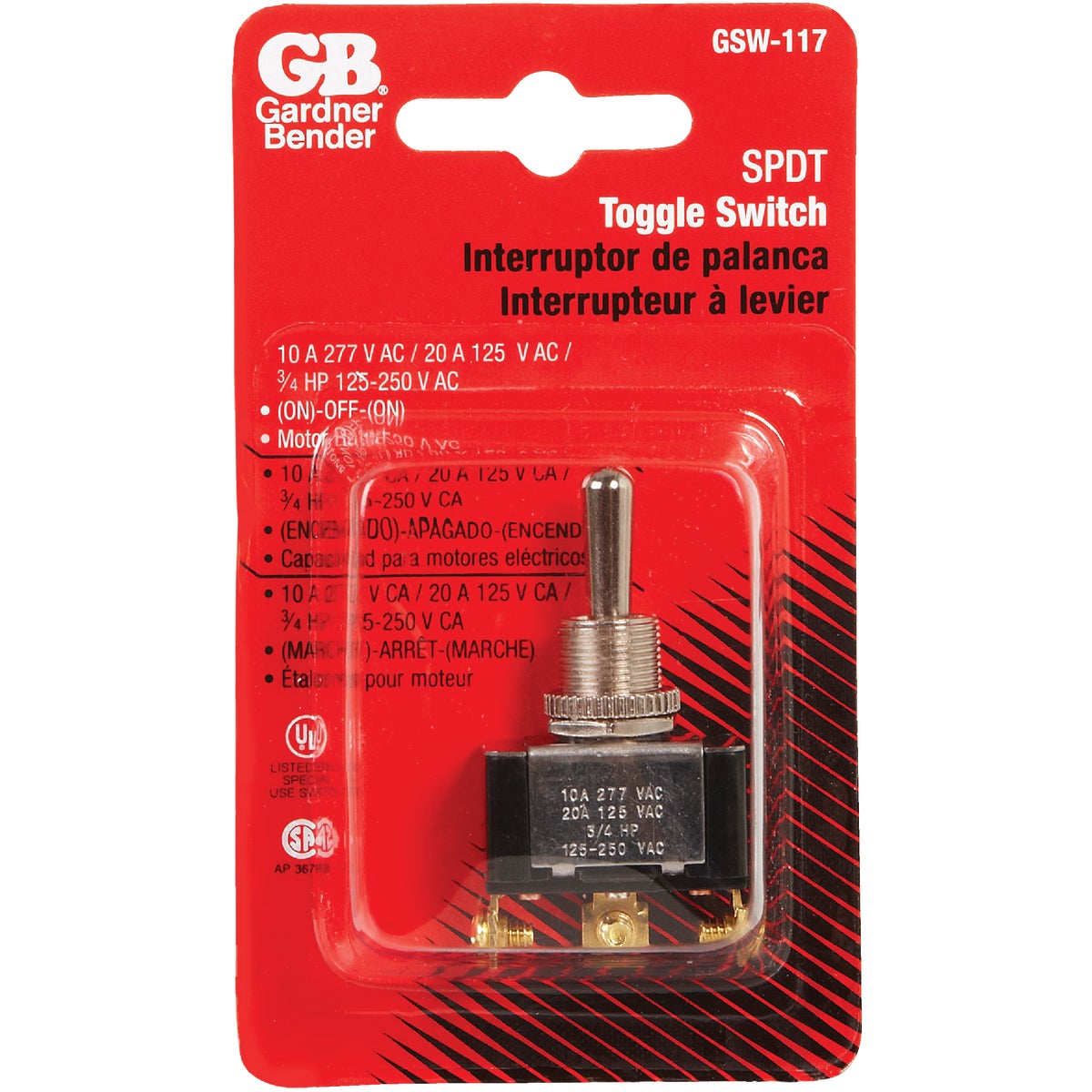 Gardner Bender Heavy-Duty SPDT Screw Double Throw Toggle Switch