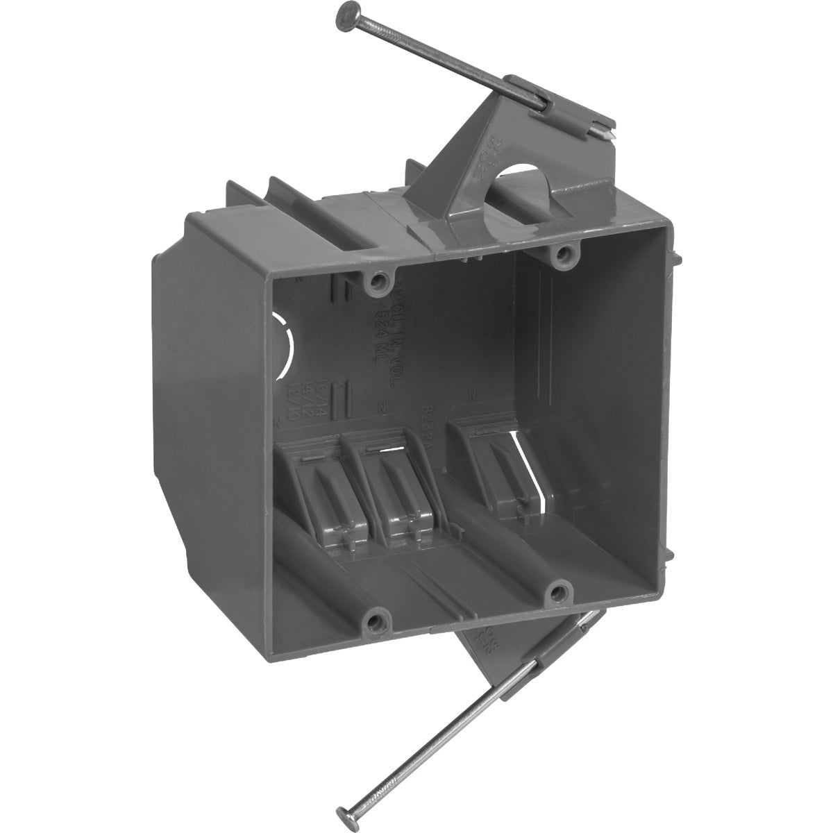 Gardner Bender 2-Gang PVC New Work Wall Electrical Box, 32 Cu. In.