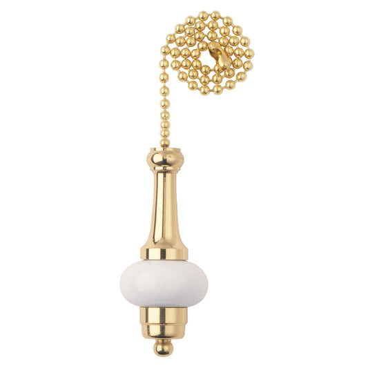 Westinghouse 12 In. Polished Brass Ball Pull Chain