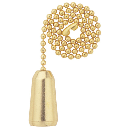 Westinghouse 12 In. Polished Brass Pull Chain with Teardrop Ornament