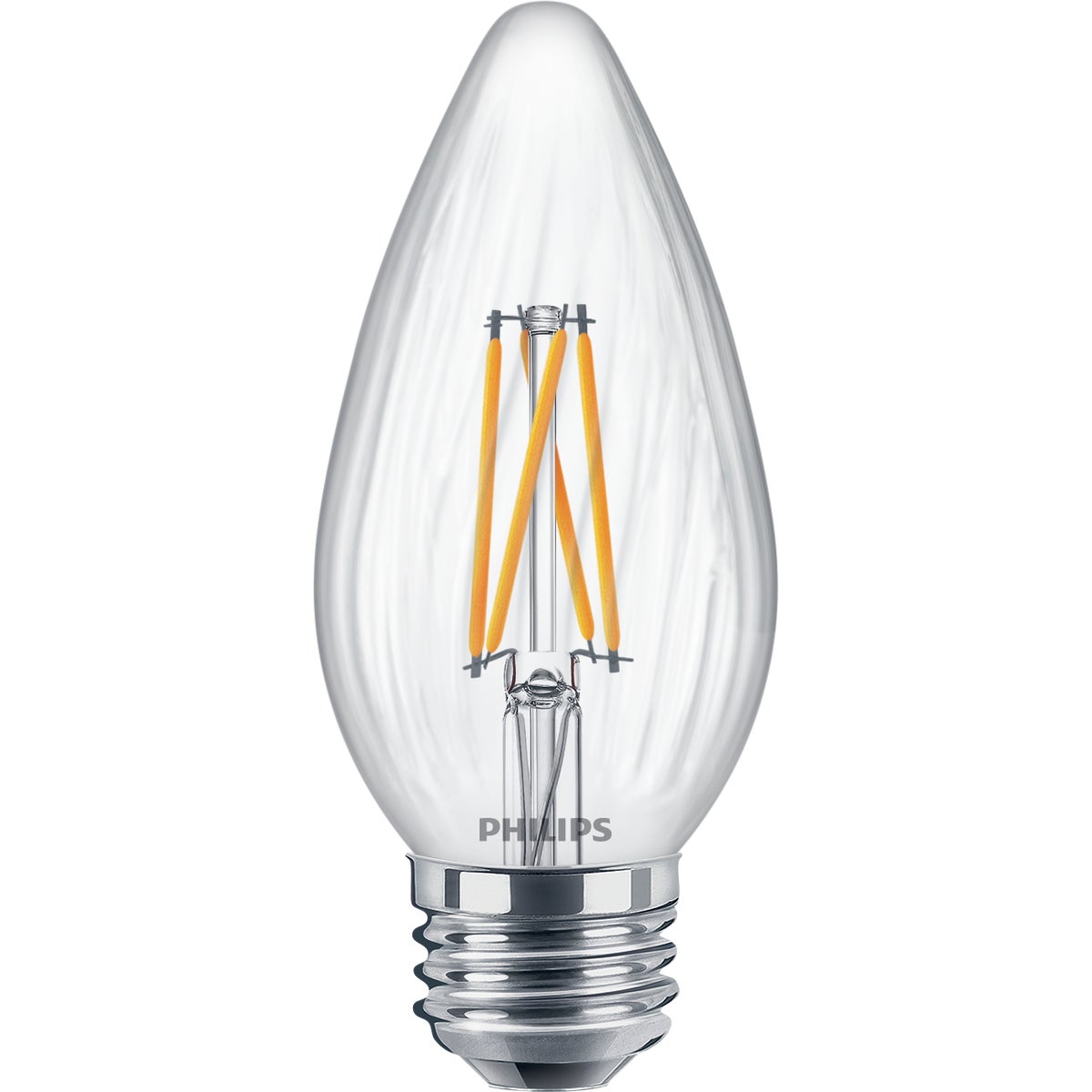 Philips Warm Glow 60W Equivalent Soft White F15 Medium Dimmable Post LED Decorative Light Bulb