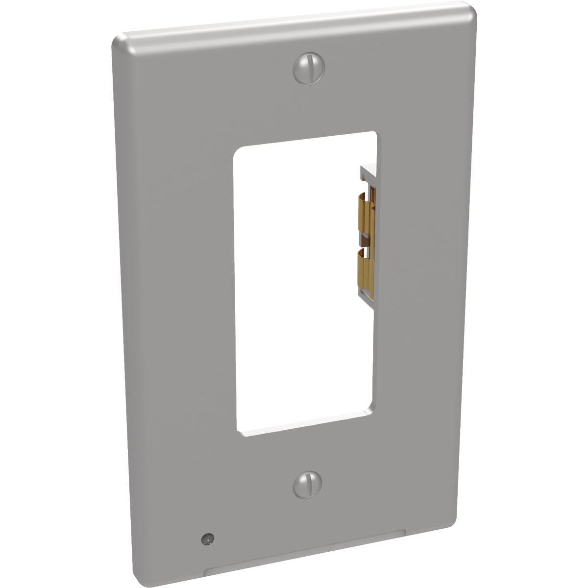 Westek LumiCover 1-Gang Plastic Nightlight Rocker Wall Plate, Satin Nickel