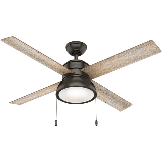 Hunter Loki 52 In. Noble Bronze Ceiling Fan with Light Kit