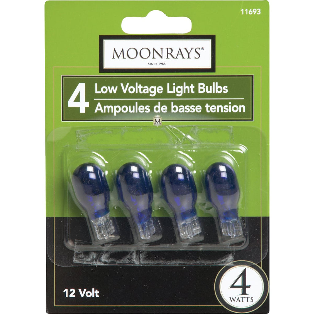 Moonrays 4W Blue T5 Wedge Base Landscape Low Voltage Light Bulb (4-Pack)