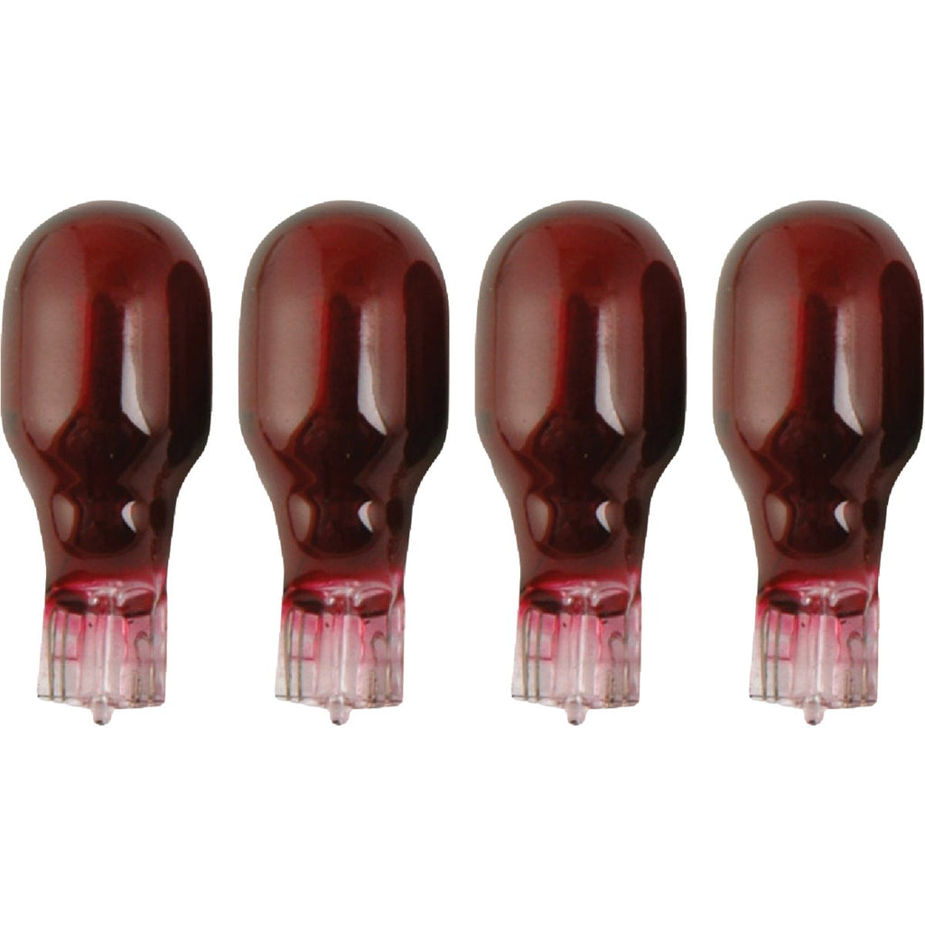 Moonrays 4W Red T5 Wedge Base Landscape Low Voltage Light Bulb (4-Pack)