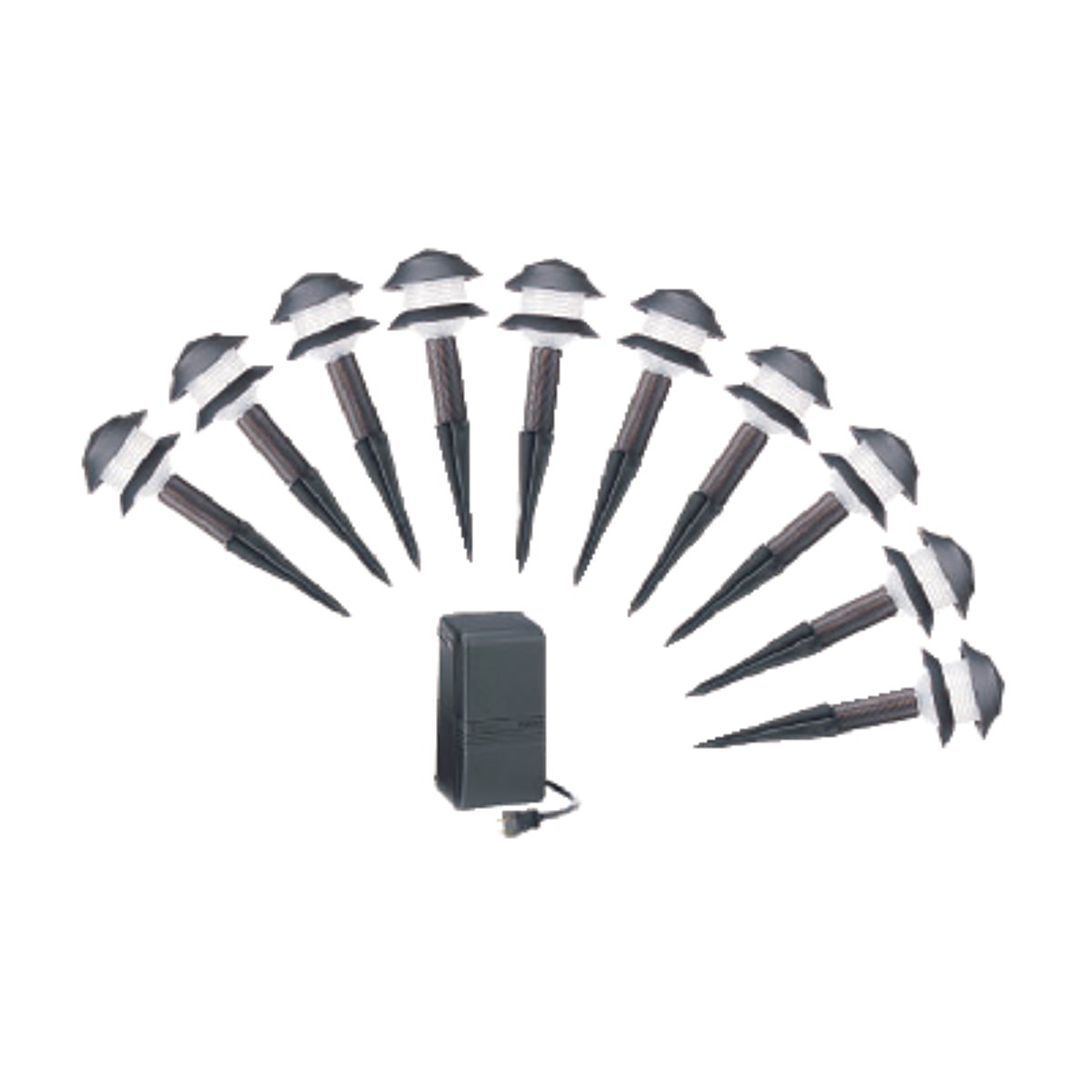 Moonrays Incandescent Black Landscape Stake Light Set (10-Light)