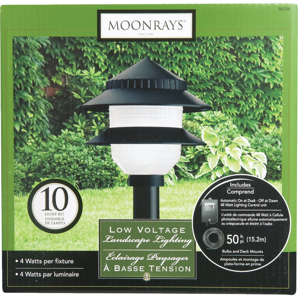 Moonrays Incandescent Black Landscape Stake Light Set (10-Light)