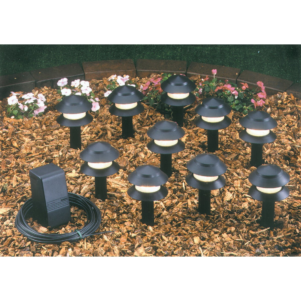 Moonrays Incandescent Black Landscape Stake Light Set (10-Light)