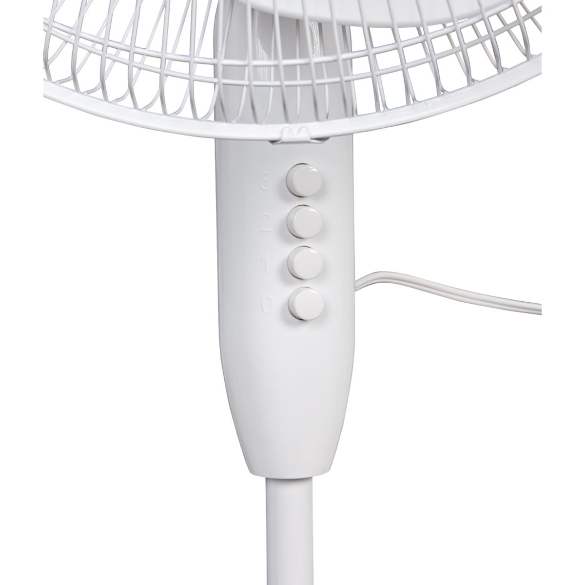 Best Comfort 16 In. 3-Speed Extends to 49 In. H. White Oscillating Pedestal Fan