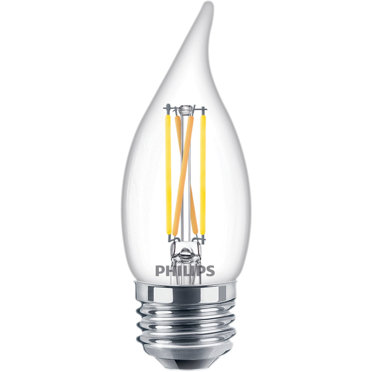 Philips Ultra Definition 40W Equivalent Soft White BA11 Medium LED Decorative Light Bulb (3-Pack)