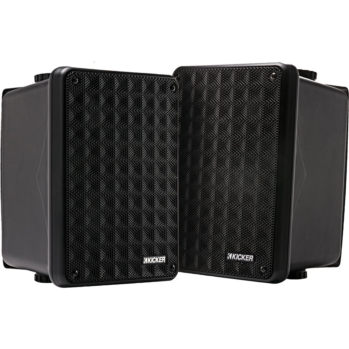 Kicker 2-Way Black Weatherproof Indoor/Outdoor Full Range Speaker (2-Pack)