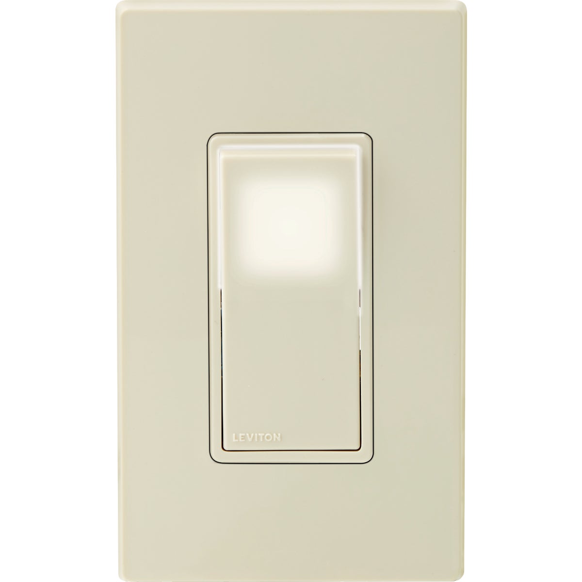 Leviton Decora 15A 120V/277V Light Almond LED Illuminated Rocker Switch