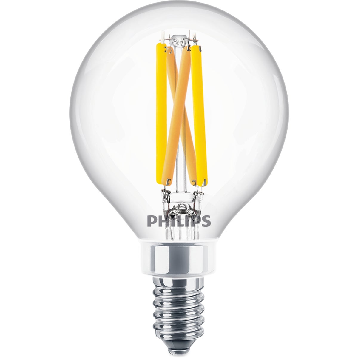 Philips Ultra Definition 60W Equivalent Soft White G16.5 Candelabra LED Decorative Light Bulb (2-Pack)