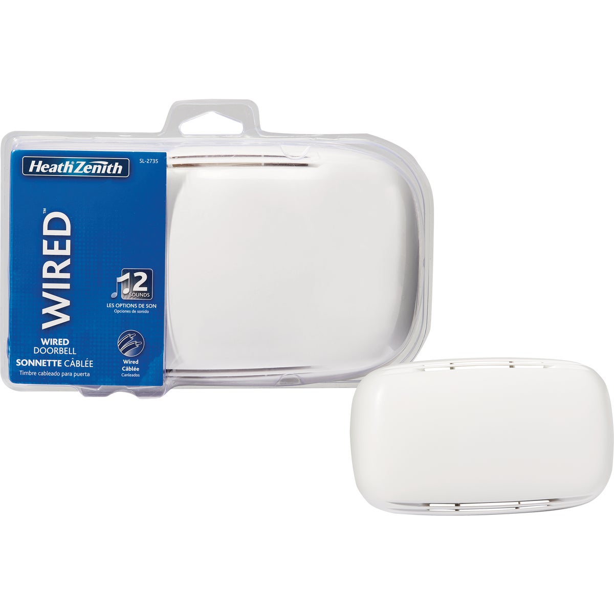 Heath Zenith White Plastic Wired Door Chime