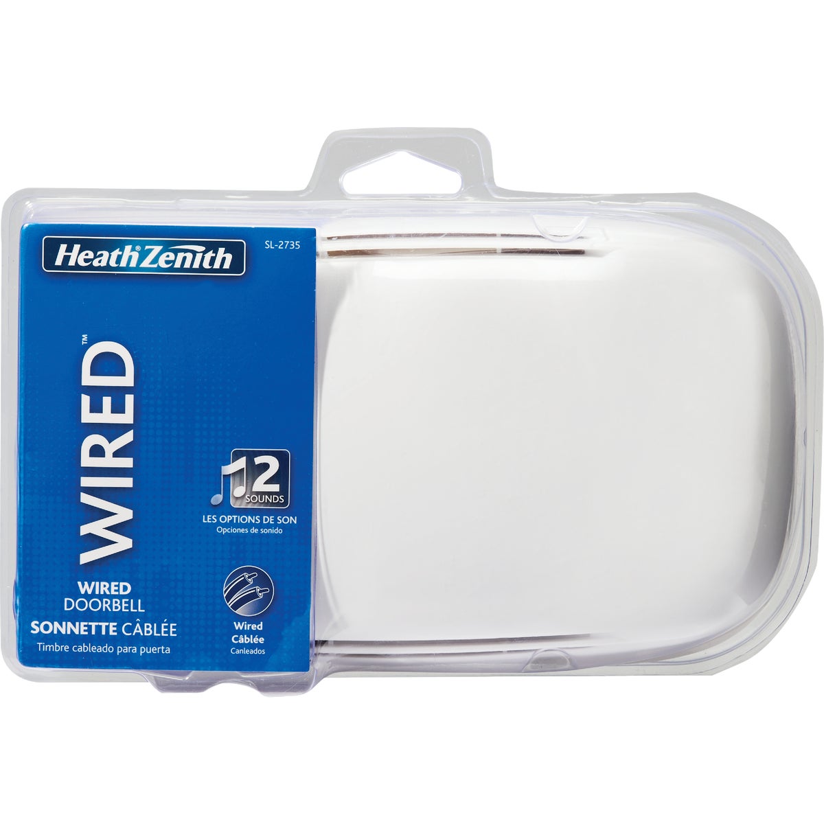 Heath Zenith White Plastic Wired Door Chime