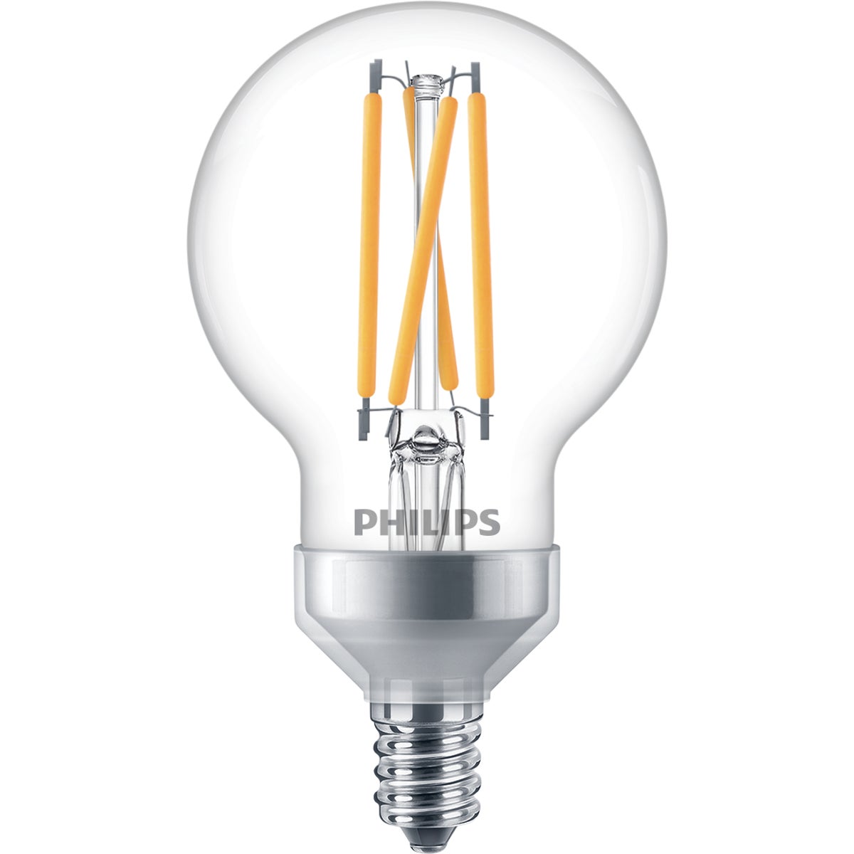 Philips Warm Glow 40W Equivalent Soft White G16.5 Candelabra Frosted Dimmable LED Decorative Light Bulb (2-Pack)