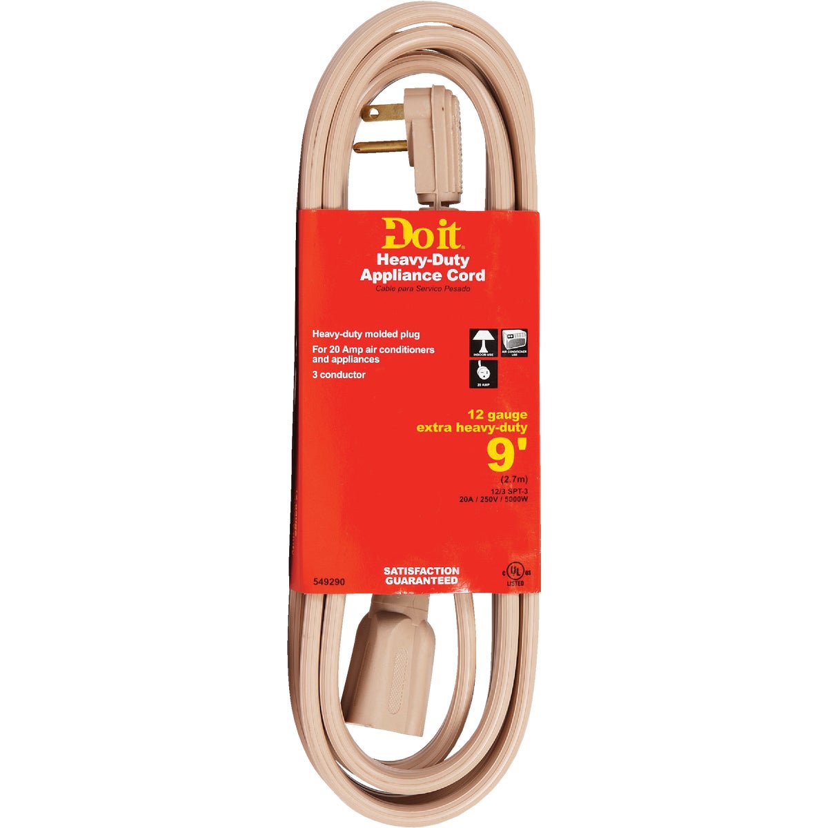 Do it 9 Ft. 12/3 20A Appliance & Air Conditioner Cord