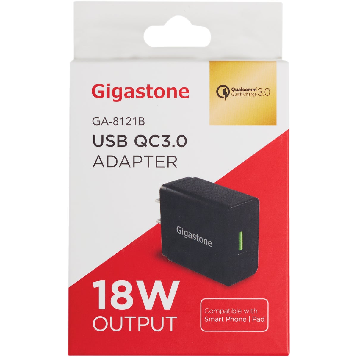 Gigastone QC3.0 Single USB Port Black Wall Charger