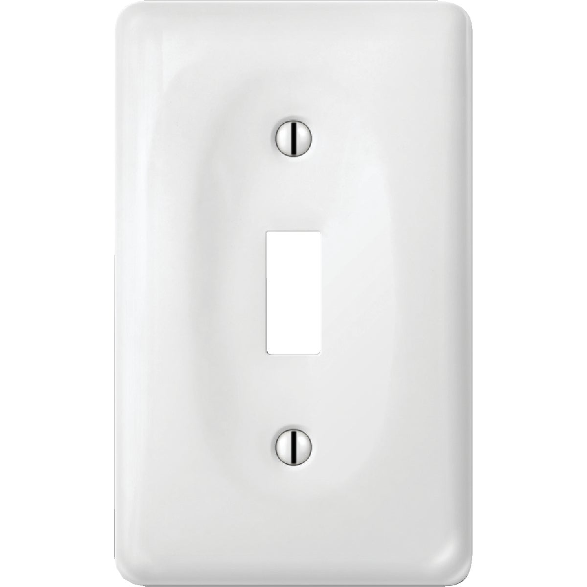 Amerelle 1-Gang Ceramic Toggle Switch Wall Plate, White