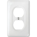 Amerelle 1-Gang Ceramic Outlet Wall Plate, White