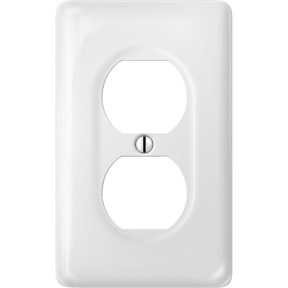 Amerelle 1-Gang Ceramic Outlet Wall Plate, White