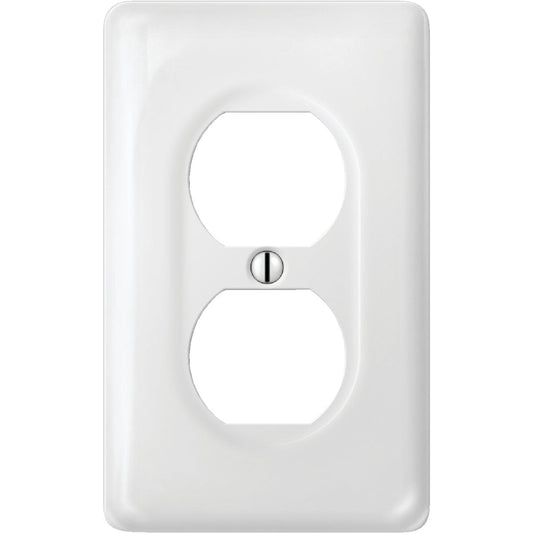 Amerelle 1-Gang Ceramic Outlet Wall Plate, White