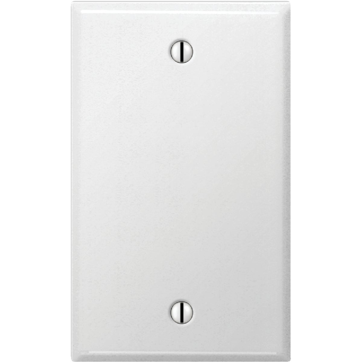 Amerelle 1-Gang Standard Stamped Steel Blank Wall Plate, Smooth White