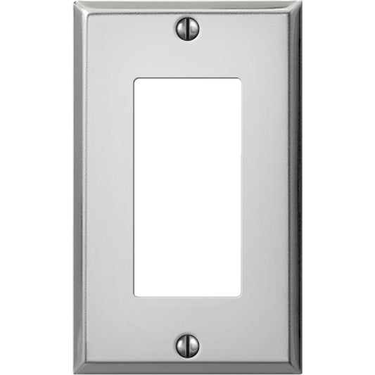 Amerelle PRO 1-Gang Stamped Steel Rocker Decorator Wall Plate, Polished Chrome