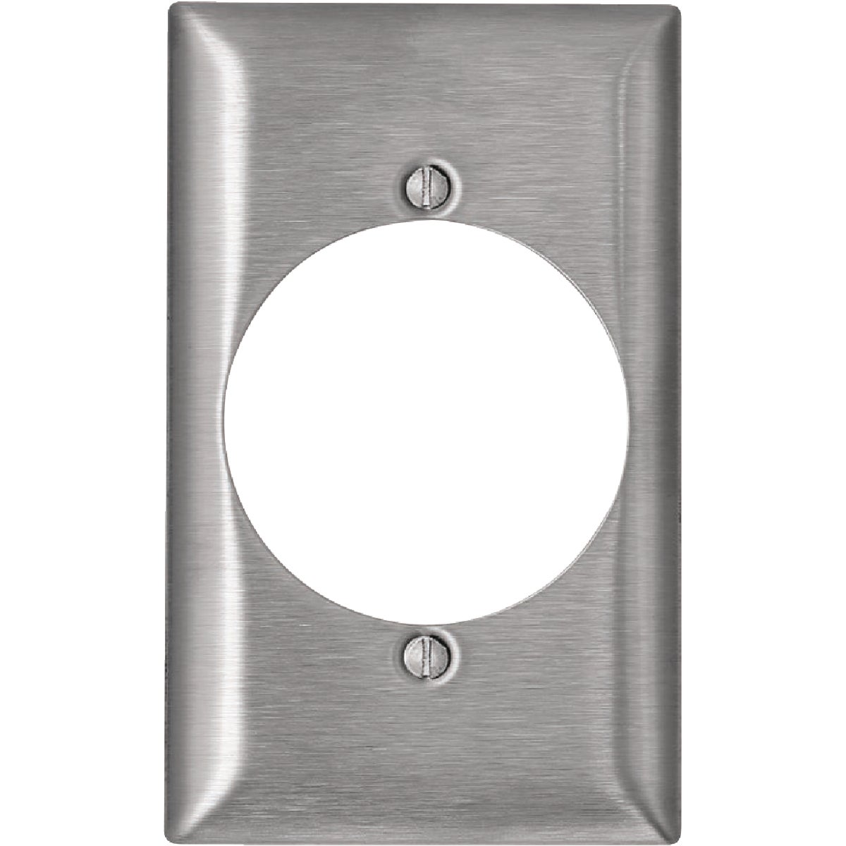 Leviton C-Series 2.15 In. Dia. Opening Stainless Steel Outlet Wall Plate