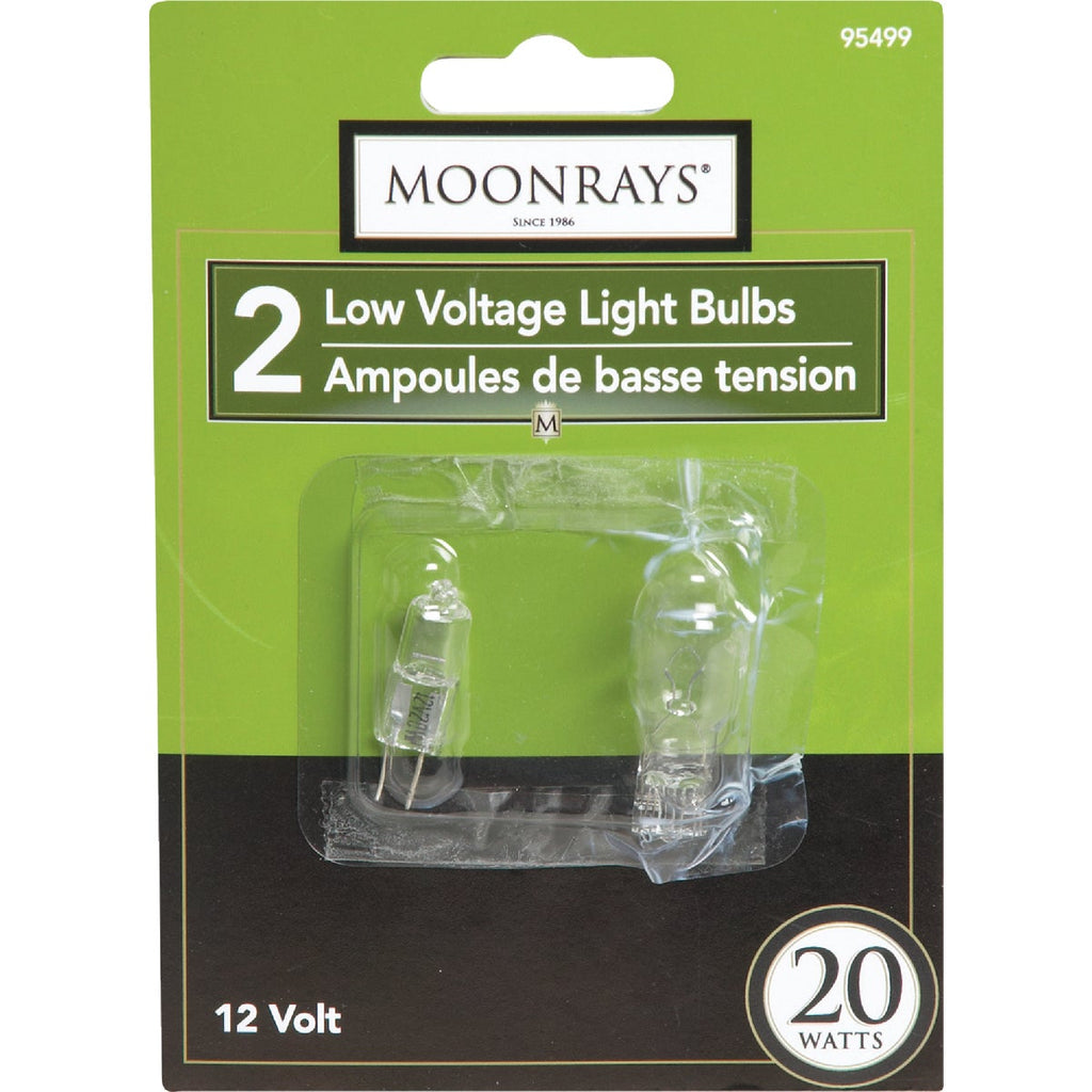 Moonrays 20W 12V Clear Bi-Pin Base T3 Halogen Light Bulb (2-Pack)