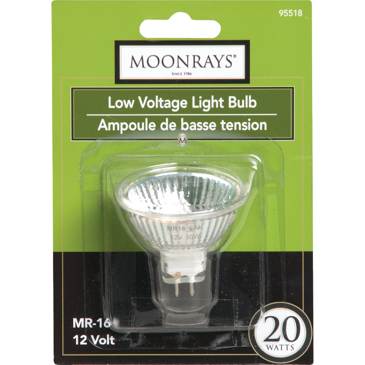 Moonrays 35W Equivalent Clear GU5.3 Base MR16 Halogen Spotlight Light Bulb