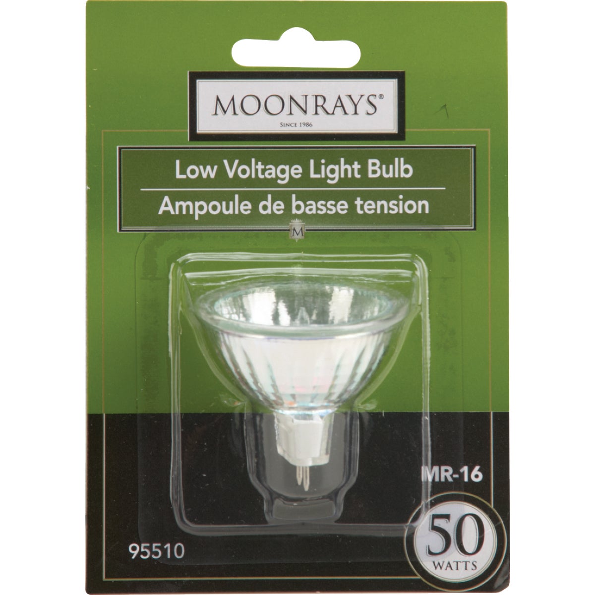 Moonrays 50W Clear GU5.3 Base MR16 Halogen Spotlight Light Bulb