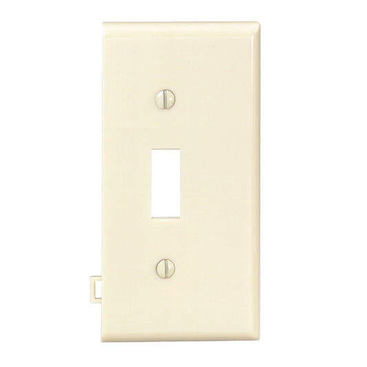 Leviton 1-Gang Plastic Sectional Toggle Switch Wall Plate End Panel, Ivory