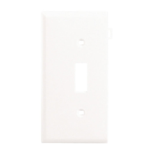 Leviton 1-Gang Plastic Sectional Toggle Switch Wall Plate End Panel, White