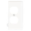 Leviton Duplex End Sectional 1-Gang Plastic Outlet Wall Plate, White