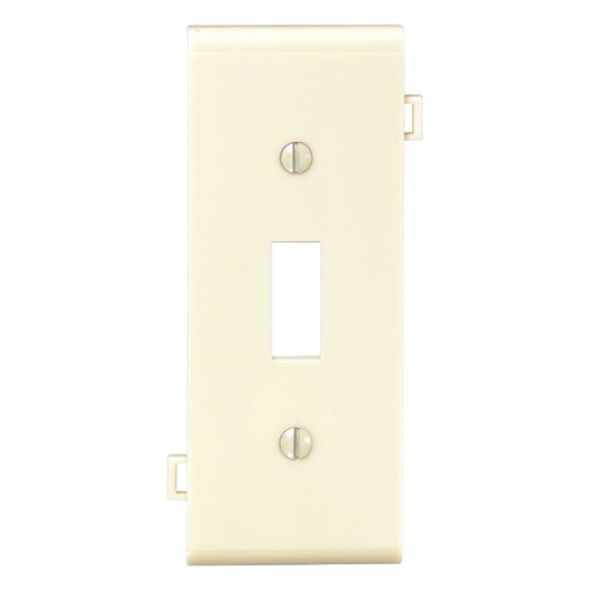 Leviton 1-Gang Plastic Sectional Toggle Switch Wall Plate Center Panel, Ivory