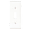 Leviton 1-Gang Plastic Sectional Toggle Switch Wall Plate Center Panel, White