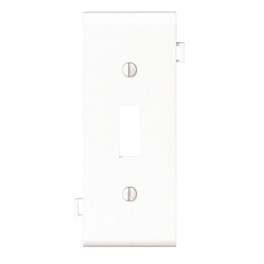 Leviton 1-Gang Plastic Sectional Toggle Switch Wall Plate Center Panel, White