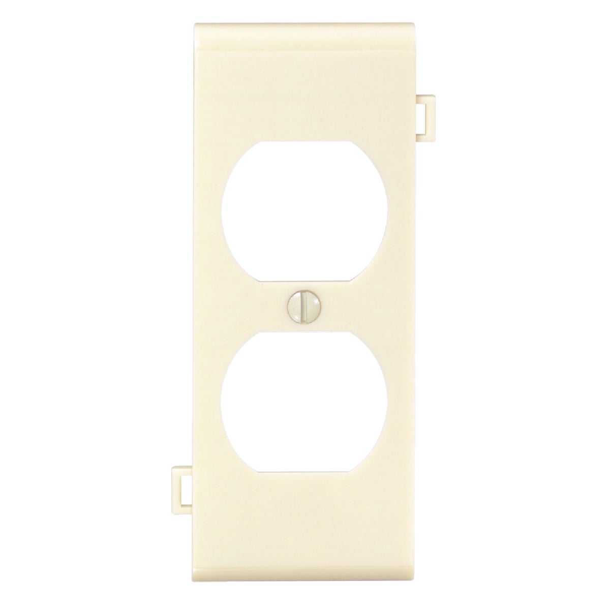 Leviton Duplex Center Sectional 1-Gang Plastic Outlet Wall Plate, Ivory