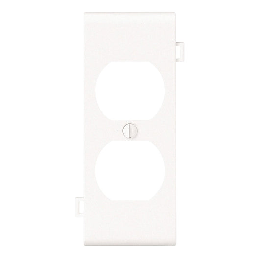 Leviton Duplex Center Sectional 1-Gang Plastic Outlet Wall Plate, White