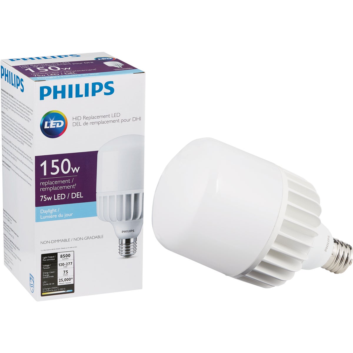 Philips 75W Frosted T-Shape Mogul Base LED High-Intensity Replacement Light Bulb, 500W Incandescent Equivalent