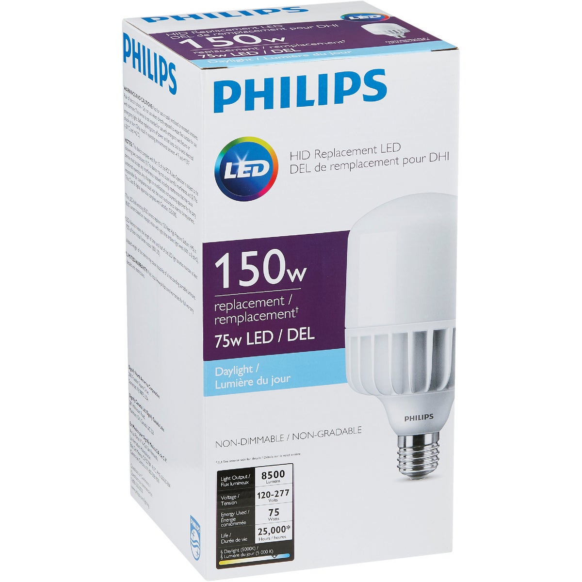 Philips 75W Frosted T-Shape Mogul Base LED High-Intensity Replacement Light Bulb, 500W Incandescent Equivalent