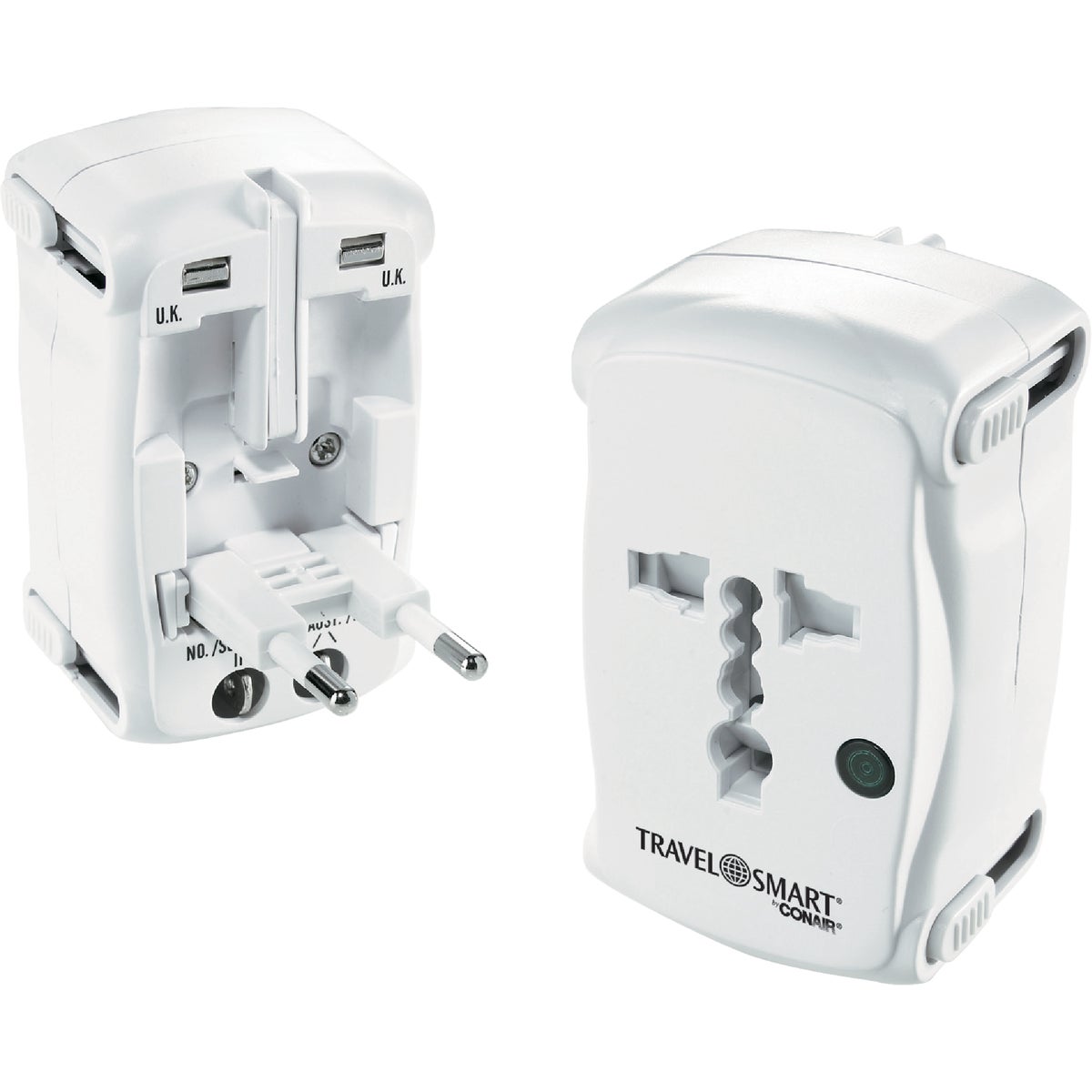 Franzus All-In-One Foreign Adapter Plug, Europe/Asia/Australia/NewZealand/Africa/North America/South America