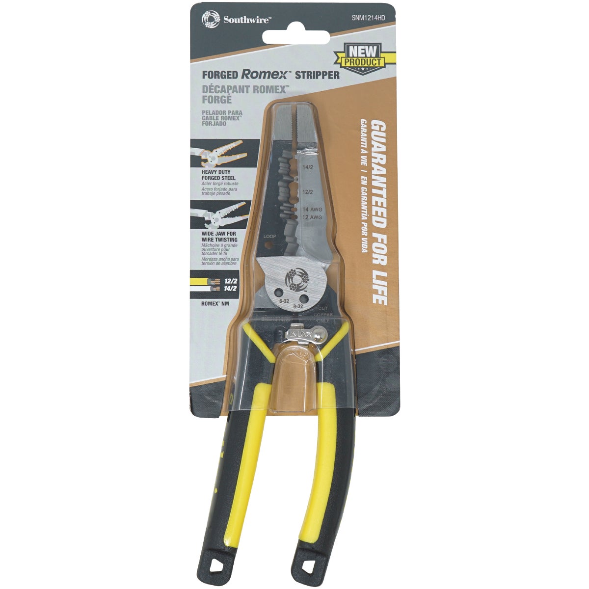 Southwire 8 In. 12/2 AWG & 14/2 AWG Forged Wire Stripper