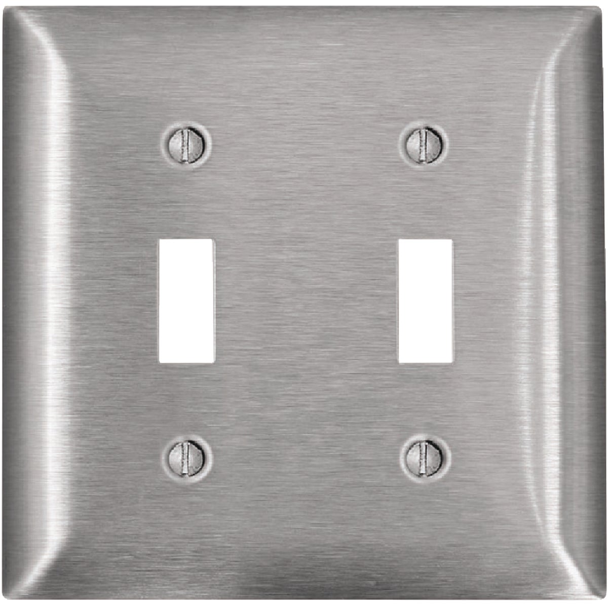 Leviton 2-Gang Stainless Steel Toggle Magnetic C-Series Switch Wall Plate