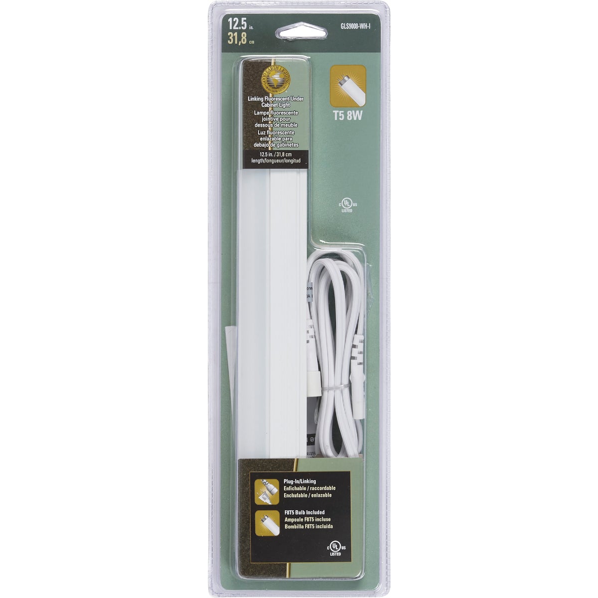 Good Earth Lighting 13 In. F8T5 White Fluorescent Under Cabinet Light