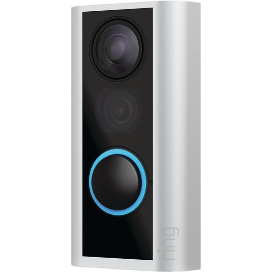 Ring Stain Nickel Wireless Peephole Doorbell Cam